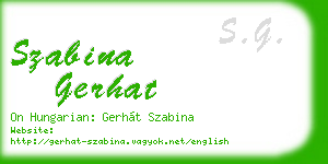 szabina gerhat business card