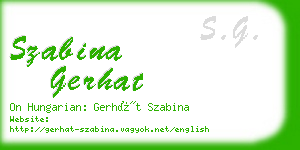 szabina gerhat business card